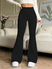 Shein Women's High Waist Solid Color Flared Sports Yoga Pants