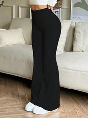 Shein Women's High Waist Solid Color Flared Sports Yoga Pants