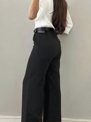 Flared Leg Casual Trousers