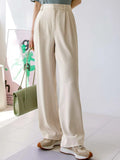 Shein Dazy-Less Plicated Detail Straight Leg Pants